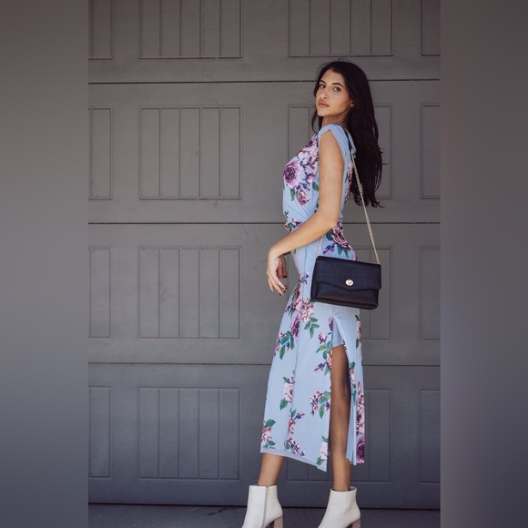 Free People Carmel Midi Dress - Blue Floral - Picture 2 of 11